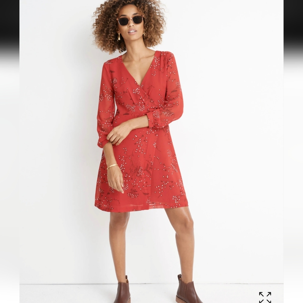 Madewell Hazelwood Red Dress Size 8